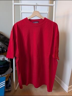 Denver Hayes Red Boxy Relaxed Tshirt